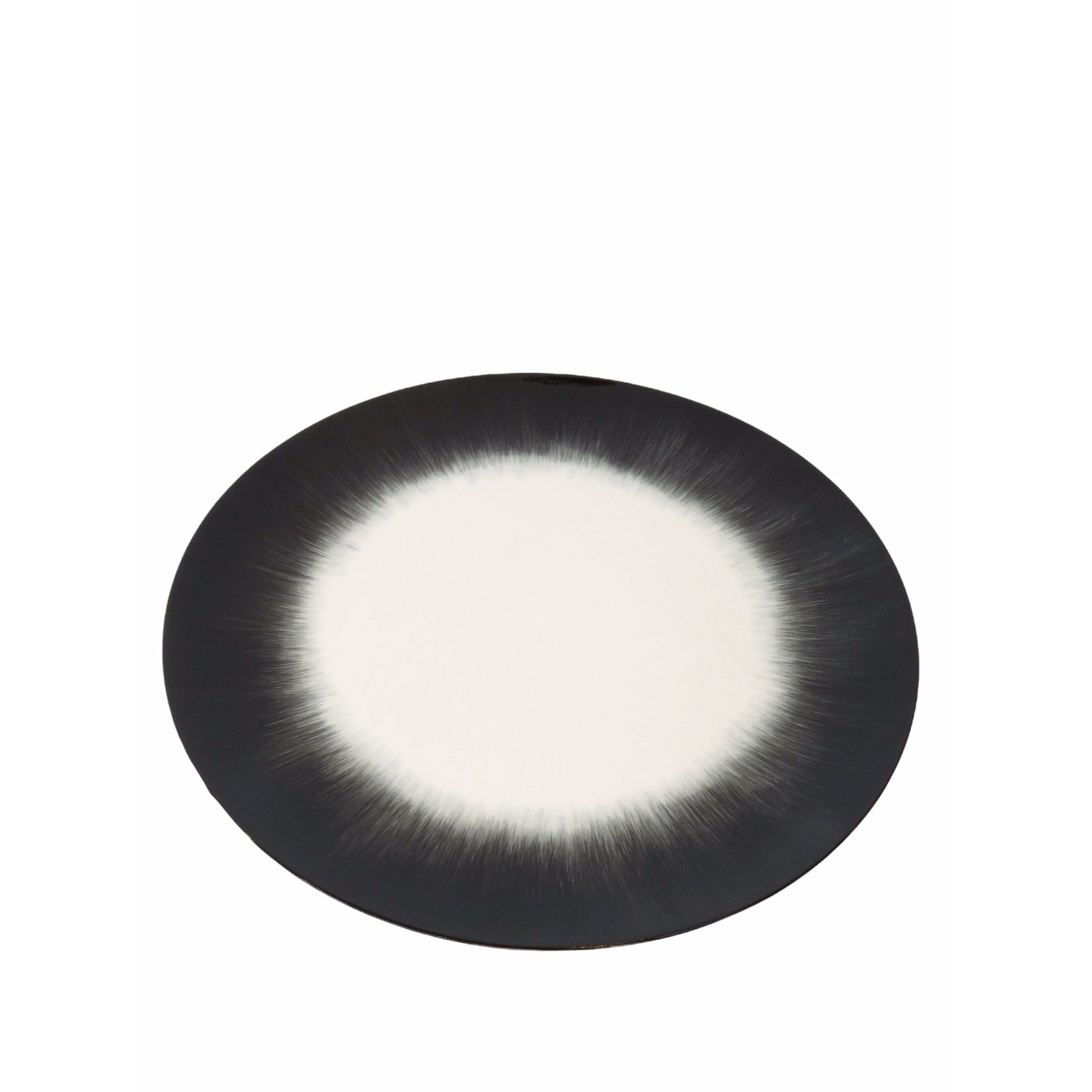 Ann Demeulemeester Home Home 28 centimeter / Off-white & black / Porcelain Ann Demeulemeester for Serax 28 cm plates (set of two)