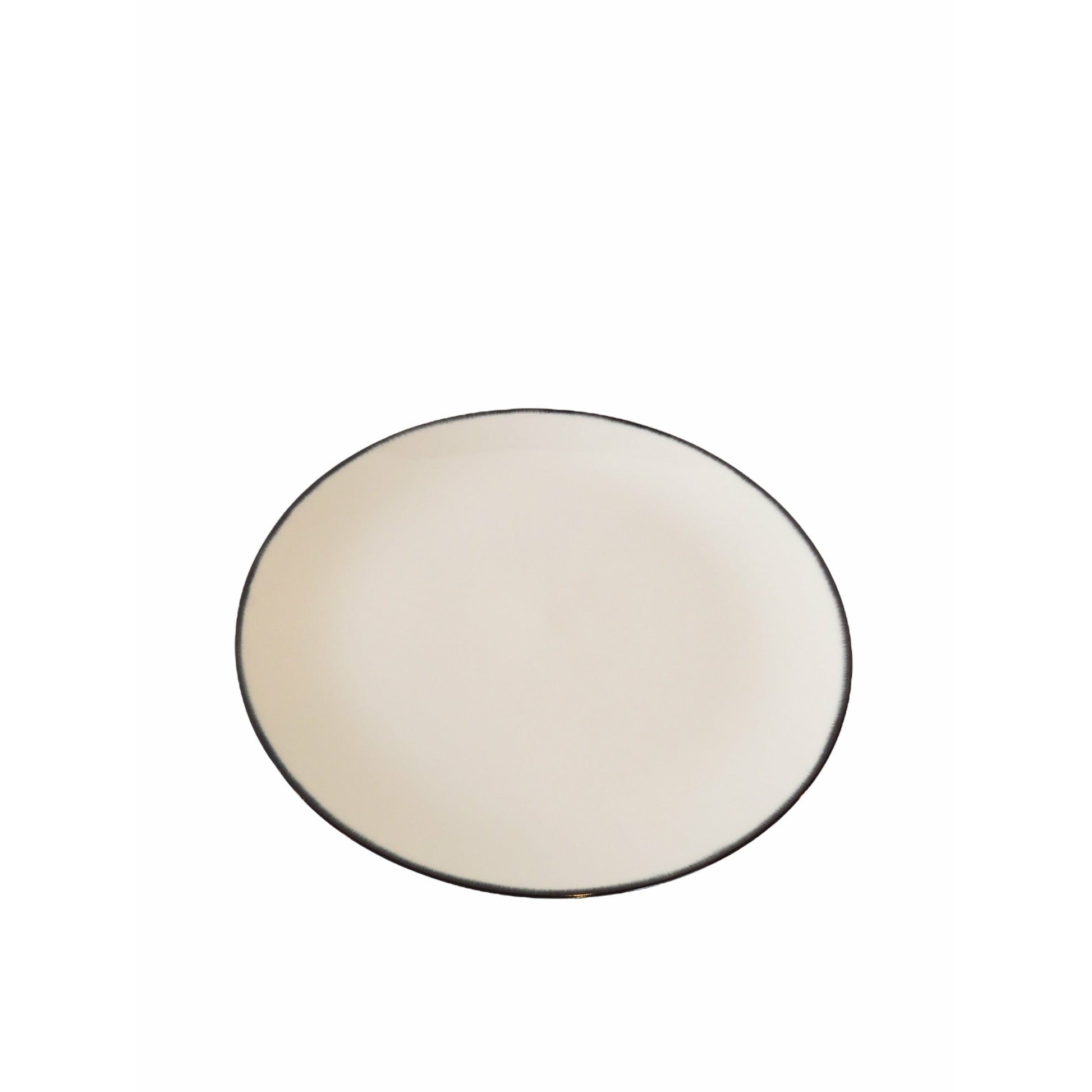 Ann Demeulemeester Home Home 28 centimeters / Off-white & black / Porcelain Ann Demeulemeester for Serax 28 cm plates (set of two)