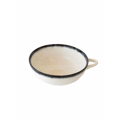 Ann Demeulemeester Home Mugs 11 centimeters / Off-white & black / Porcelain Ann Demeulemeester for Serax 11 cm Cups (set of two)