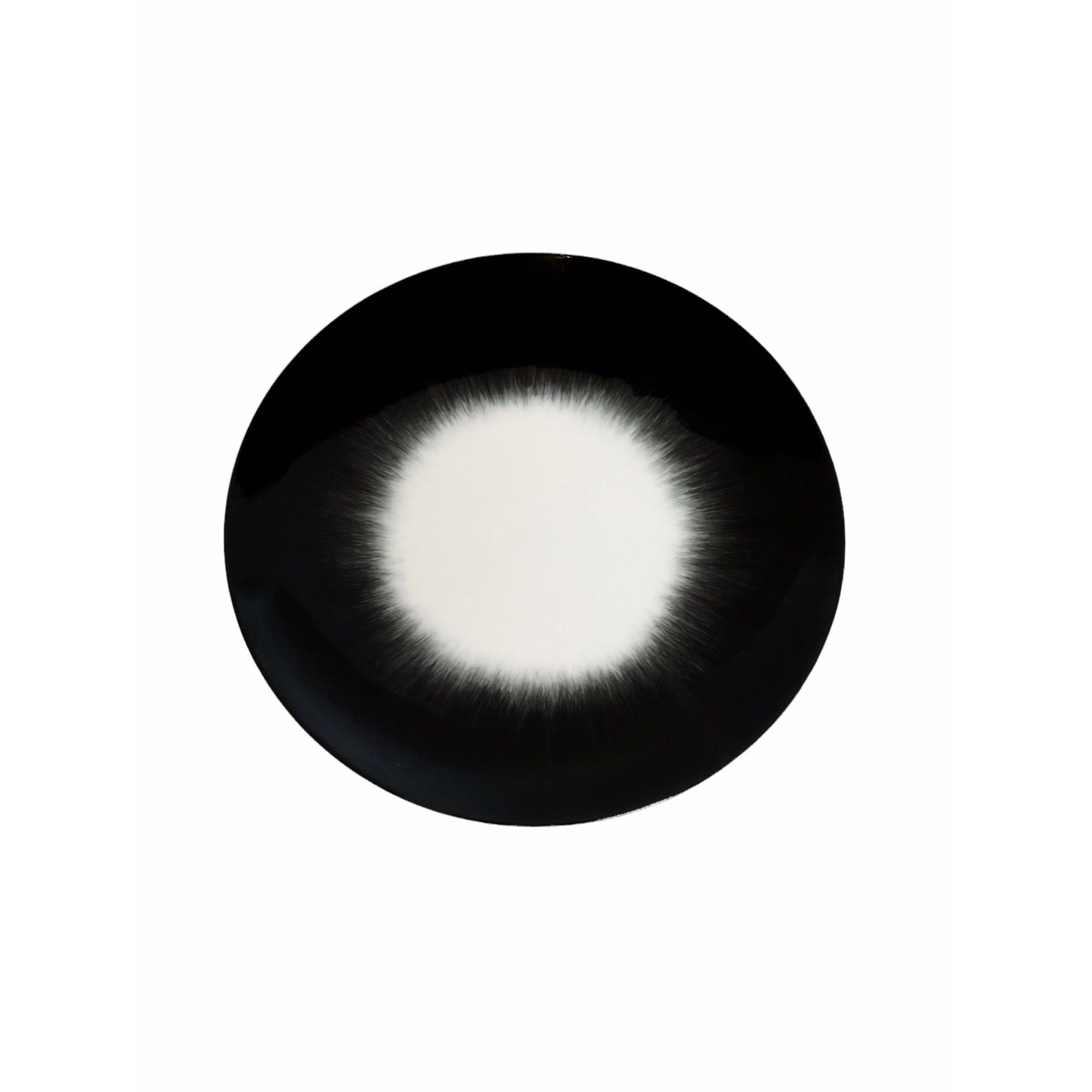 Ann Demeulemeester Home Plate 17.5 centimeter / Off-white & black / Porcelain Ann Demeulemeester for Serax 17.5 cm plates (set of two)