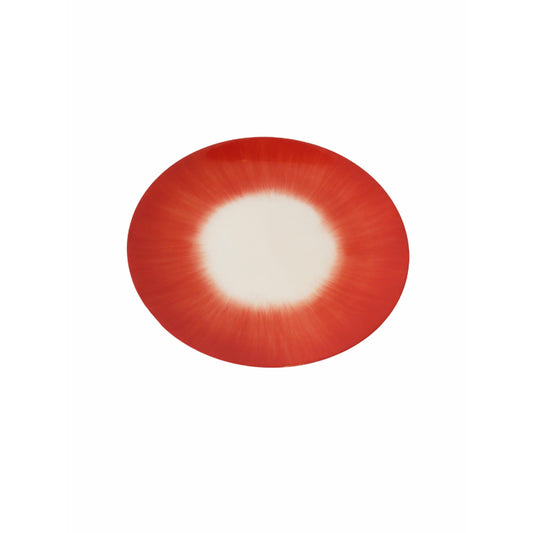 Ann Demeulemeester Home Plate 17.5 centimeter / Off-white & red / Porcelain Ann Demeulemeester for Serax 17.5 plates (set of two)