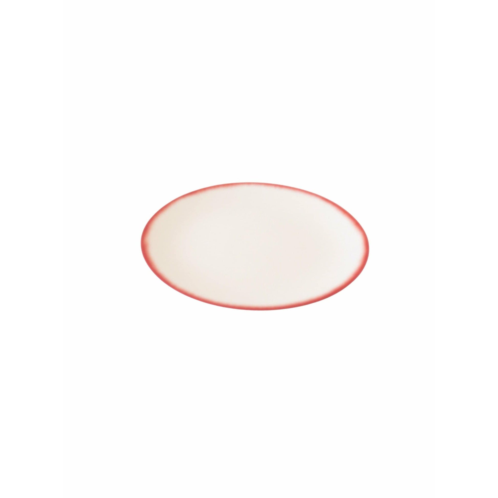 Ann Demeulemeester Home Plate 28 centimeters / Off-white & red / Porcelain Ann Demeulemeester for Serax 28 cm plates (set of two)