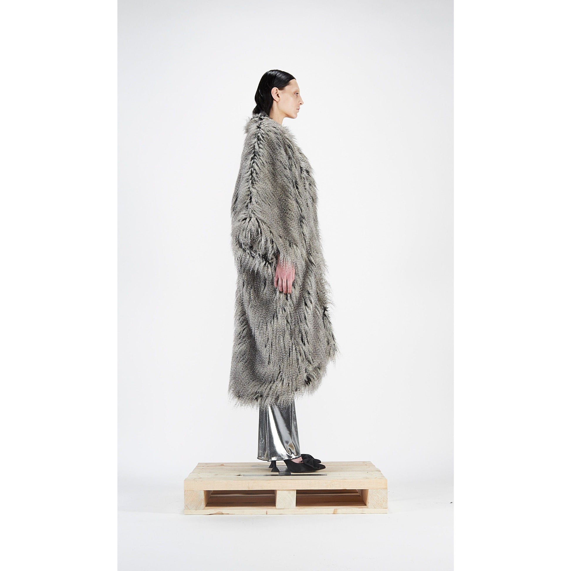 Barbara Bologna Coats & Jackets OS / Grey Mix / Acrylic Barbara Bologna Fur Kimono