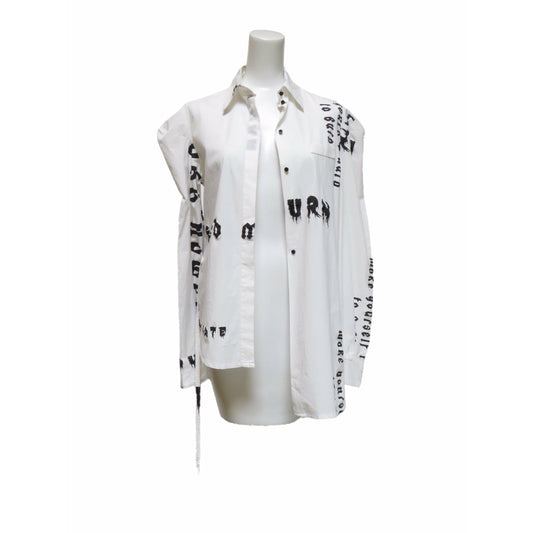 Barbara Bologna Shirts & Tops IT 40 / White and Black / Cotton Barbara Bologna Burn Shirt