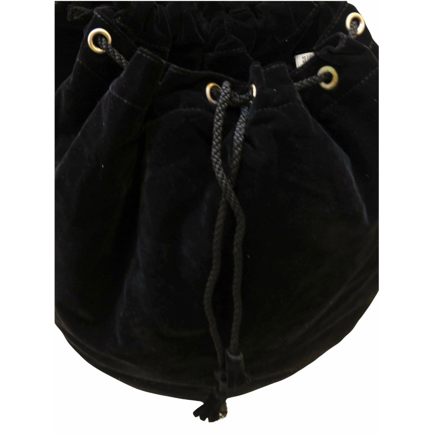 chantal-thomass-velvet-and-lace-ruffle-round-shoulder-bag Handbags Black