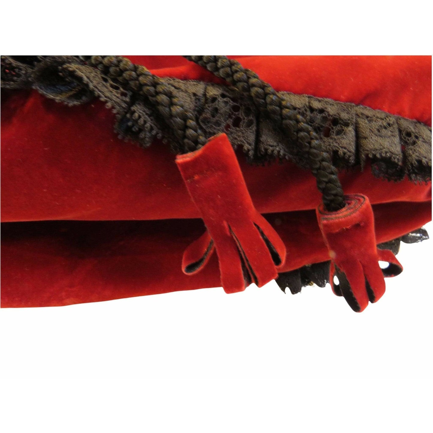 Handbags chantal-thomass-red-velvet-drawstring-pouch-shoulder-bag Black
