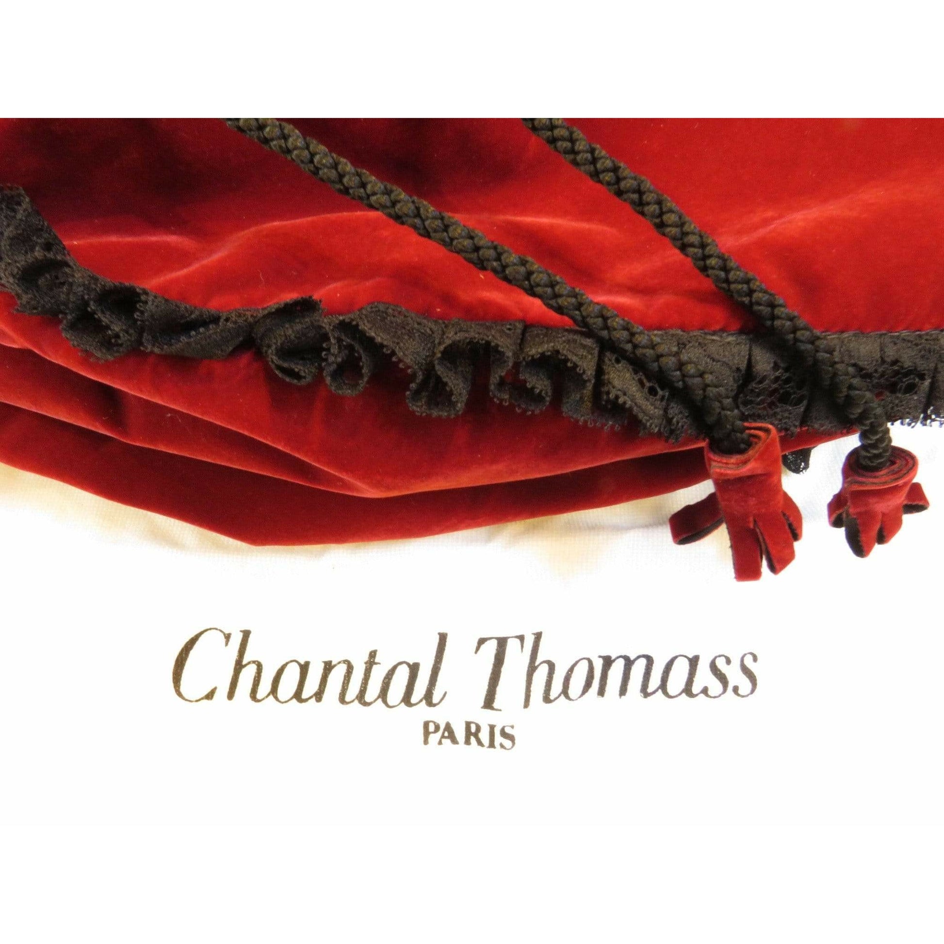 Handbags chantal-thomass-red-velvet-drawstring-pouch-shoulder-bag Brown