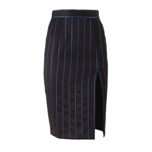 chantal-thomass-black-pinstripe-pencil-skirt Skirts Dark Slate Gray