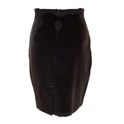 chantal-thomass-black-velvet-pencil-skirt Knee-Length Skirts Black