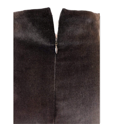 chantal-thomass-black-velvet-pencil-skirt Knee-Length Skirts Dark Slate Gray