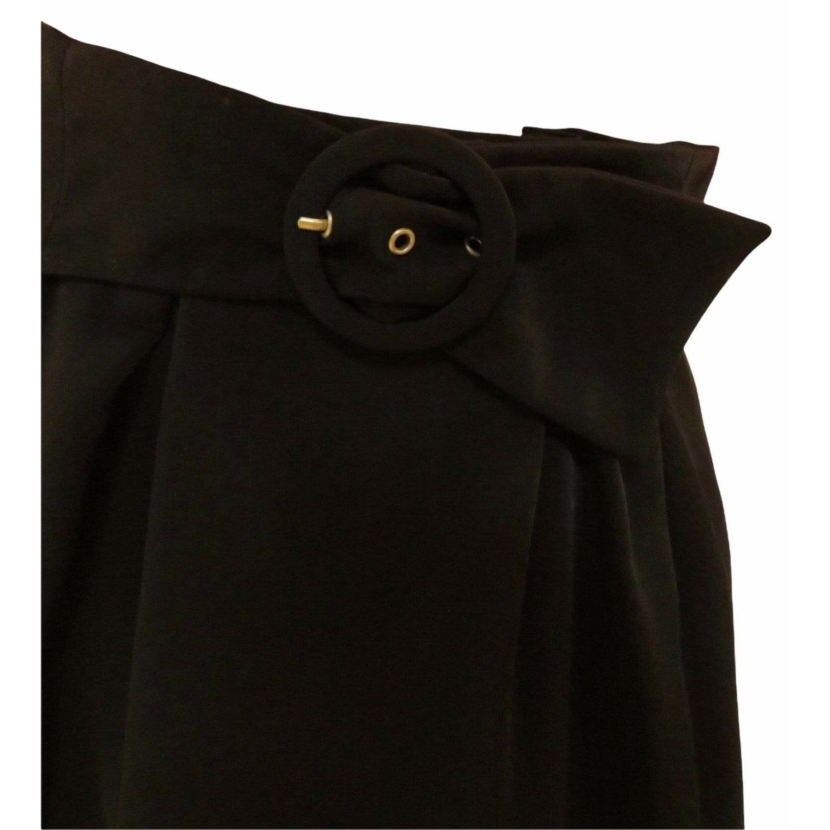 Knee-Length Skirts chantal-thomass-high-waisted-belted-pencil-skirt Black