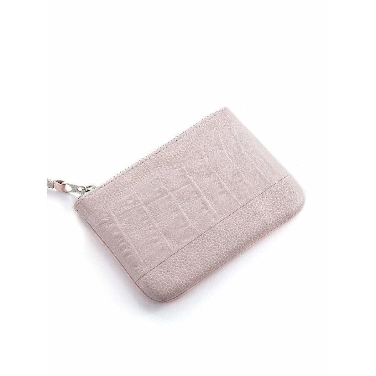 Accessories embossed-leather-coin-purse Gray