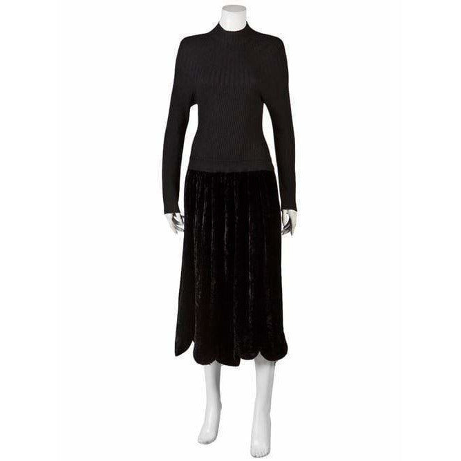 Dresses vintage-long-sleeves-dress Black