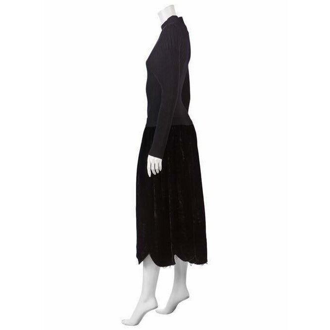 Dresses vintage-long-sleeves-dress Black