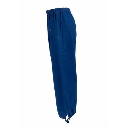 comme-des-garcons-blue-cotton-drawstring-pants Pants Midnight Blue