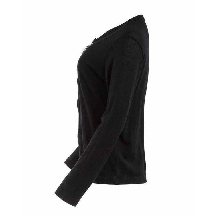 Shirts & Tops comme-des-garcons-black-wool-pearl-embellished-cardigan Comme des Garçons Black
