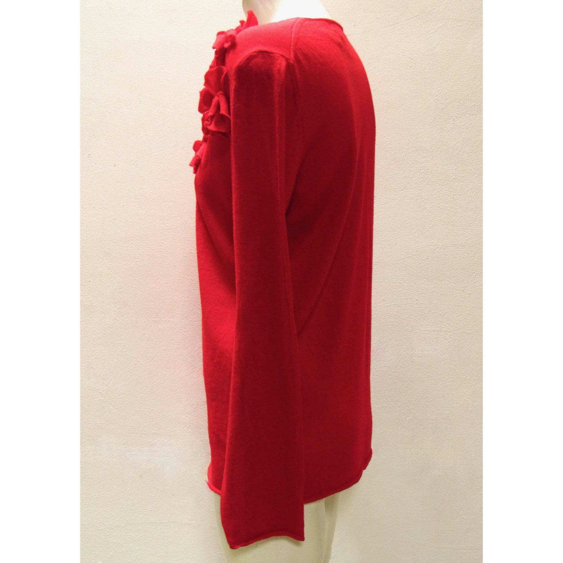 Shirts & Tops comme-des-garcons-red-flower-sweater Light Gray