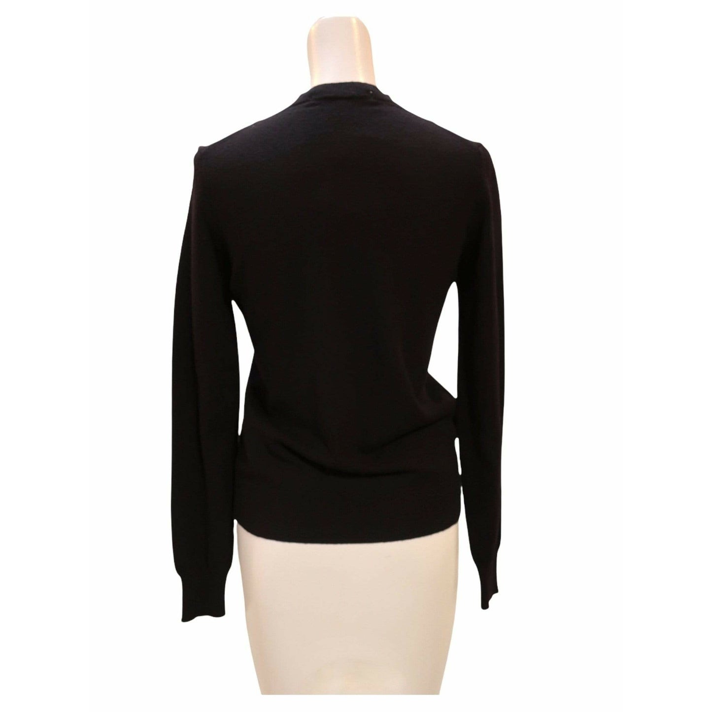 Shirts & Tops comme-des-garcons-pearl-and-crystal-embellished-black-mock-neck-sweater Comme des Garçons Black