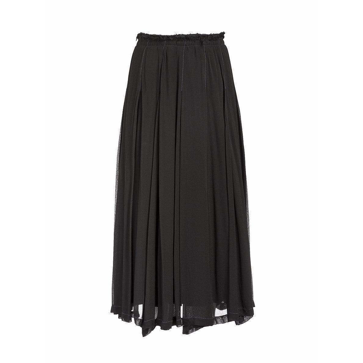 Skirts pleated-constrast-stitch-maxi-skirt Comme des Garçons Dark Slate Gray