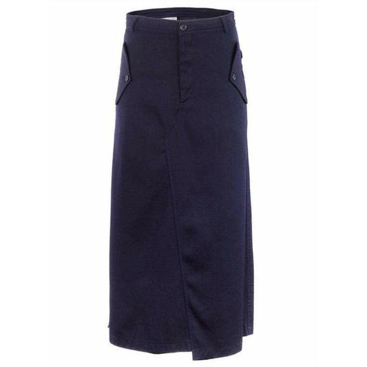 Skirts comme-des-garcons-navy-asymmetric-maxi-skirt Comme des Garçons Dark Slate Gray
