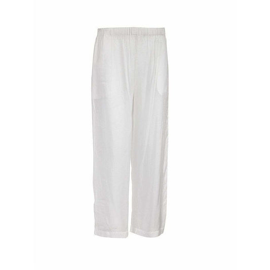 Womens Pants straight-leg-silk-pant Comme des Garçons Light Gray