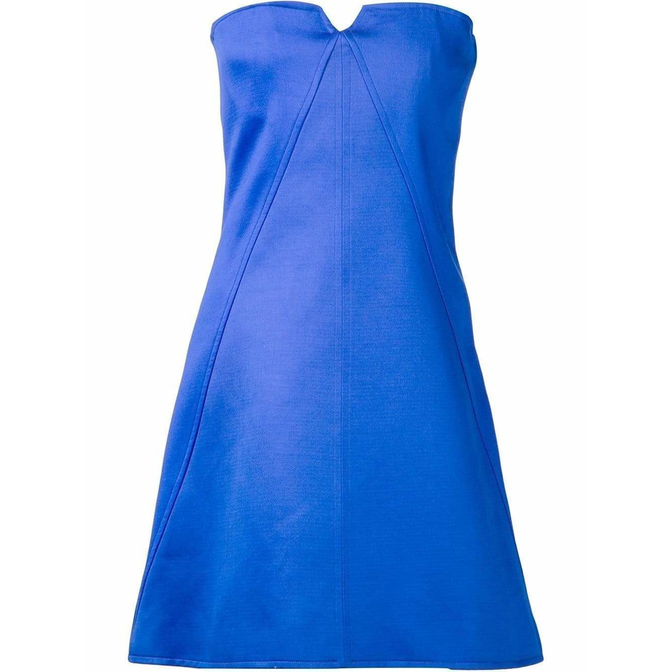 courreges-strapless-a-line-dress Dresses Royal Blue