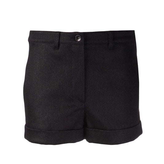 Womens Shorts gareth-pugh-coated-denim-shorts Black