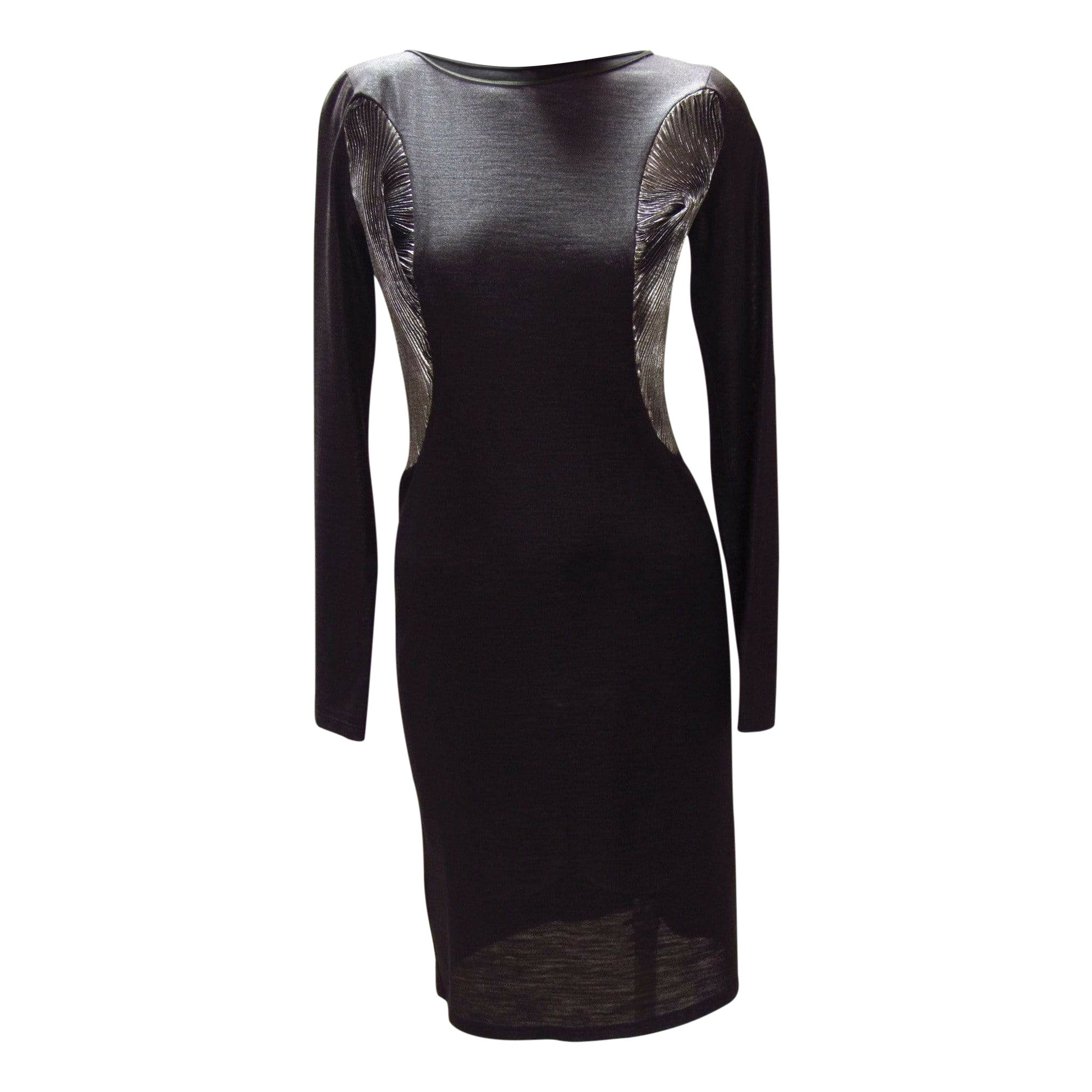 hussein-chalayan-black-and-silver-dress Dresses Black