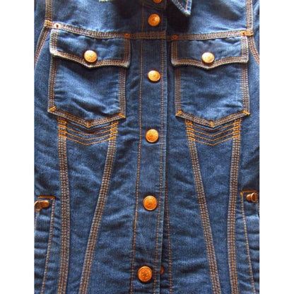 gaultier-jeans-by-jean-paul-gaultier-denim-jacket Coats & Jackets Dark Slate Gray