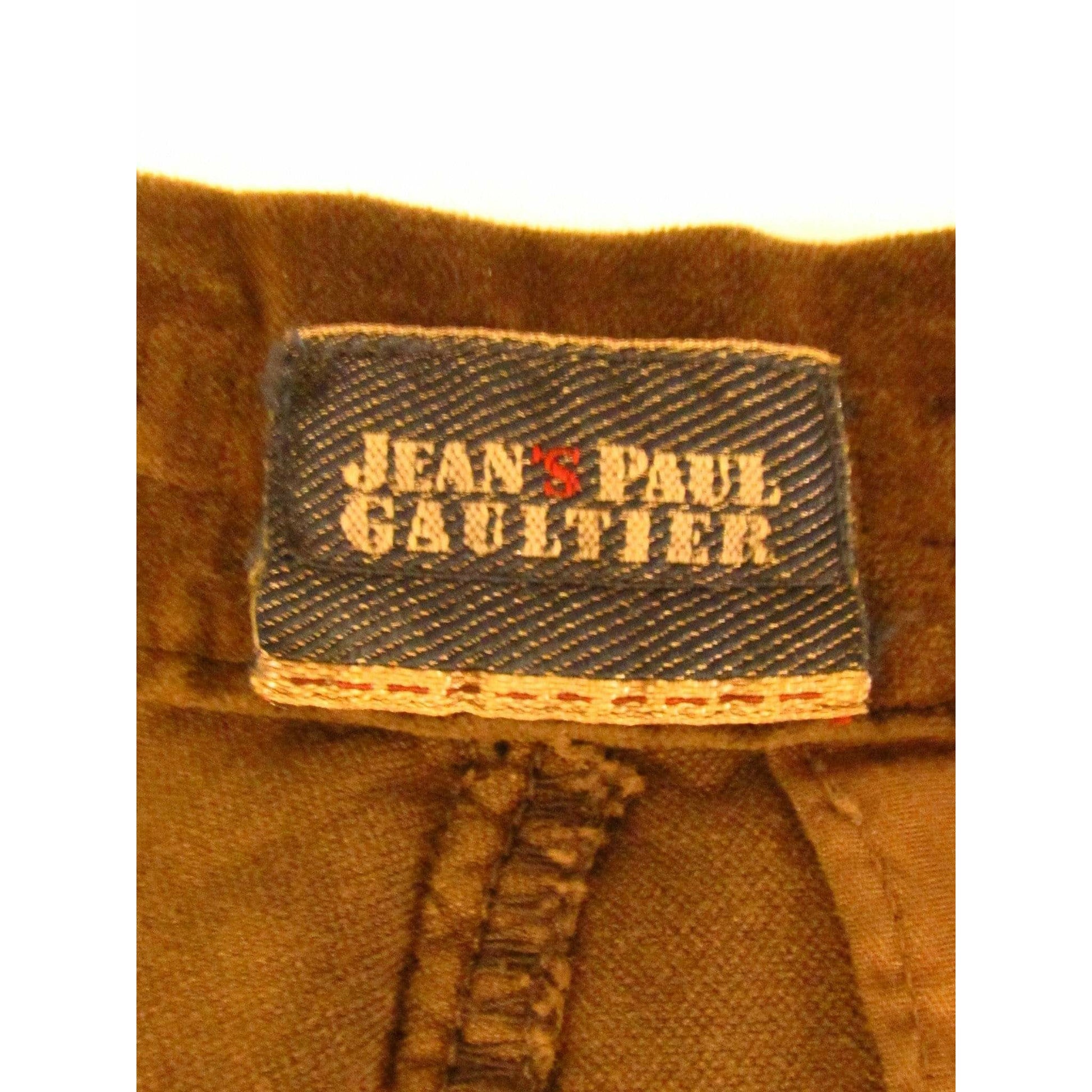 jean-paul-gaultier-short-brown-velvet-pant Pants Saddle Brown