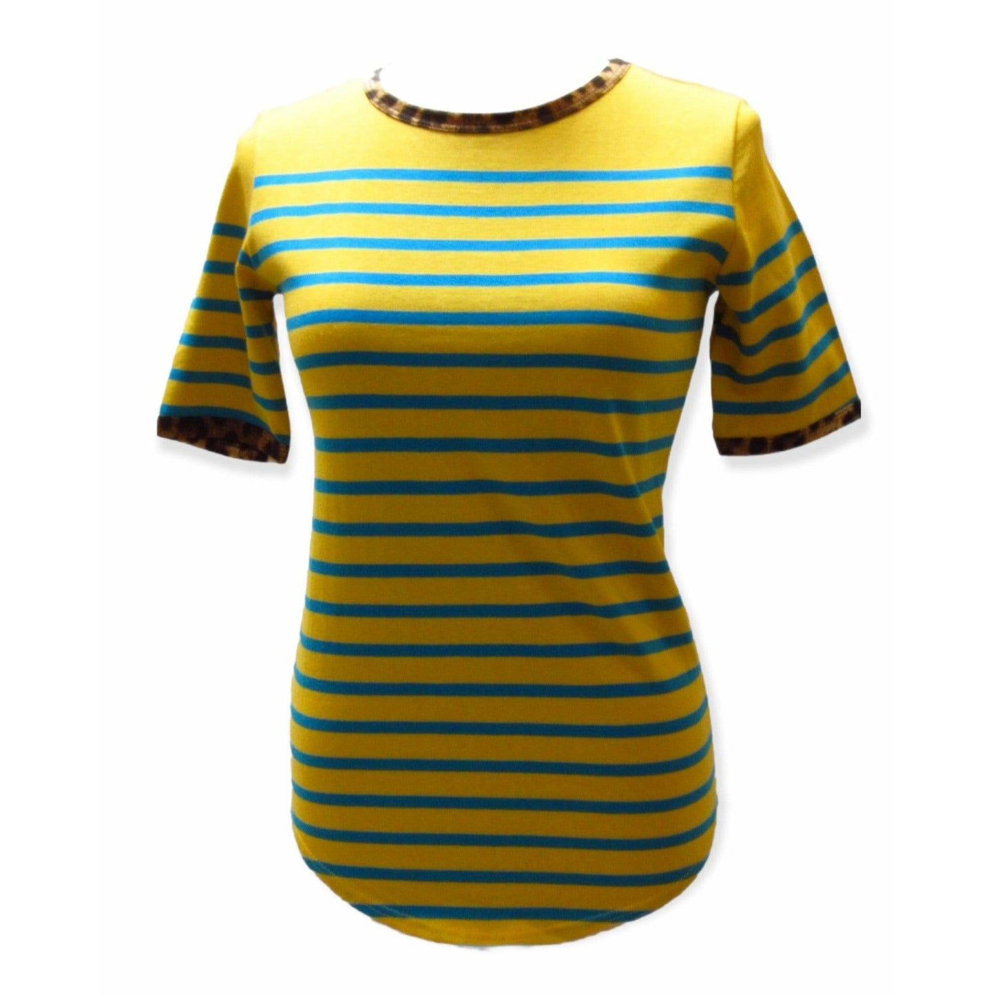 Shirts & Tops jean-paul-gaultier-yellow-striped-tee Saddle Brown