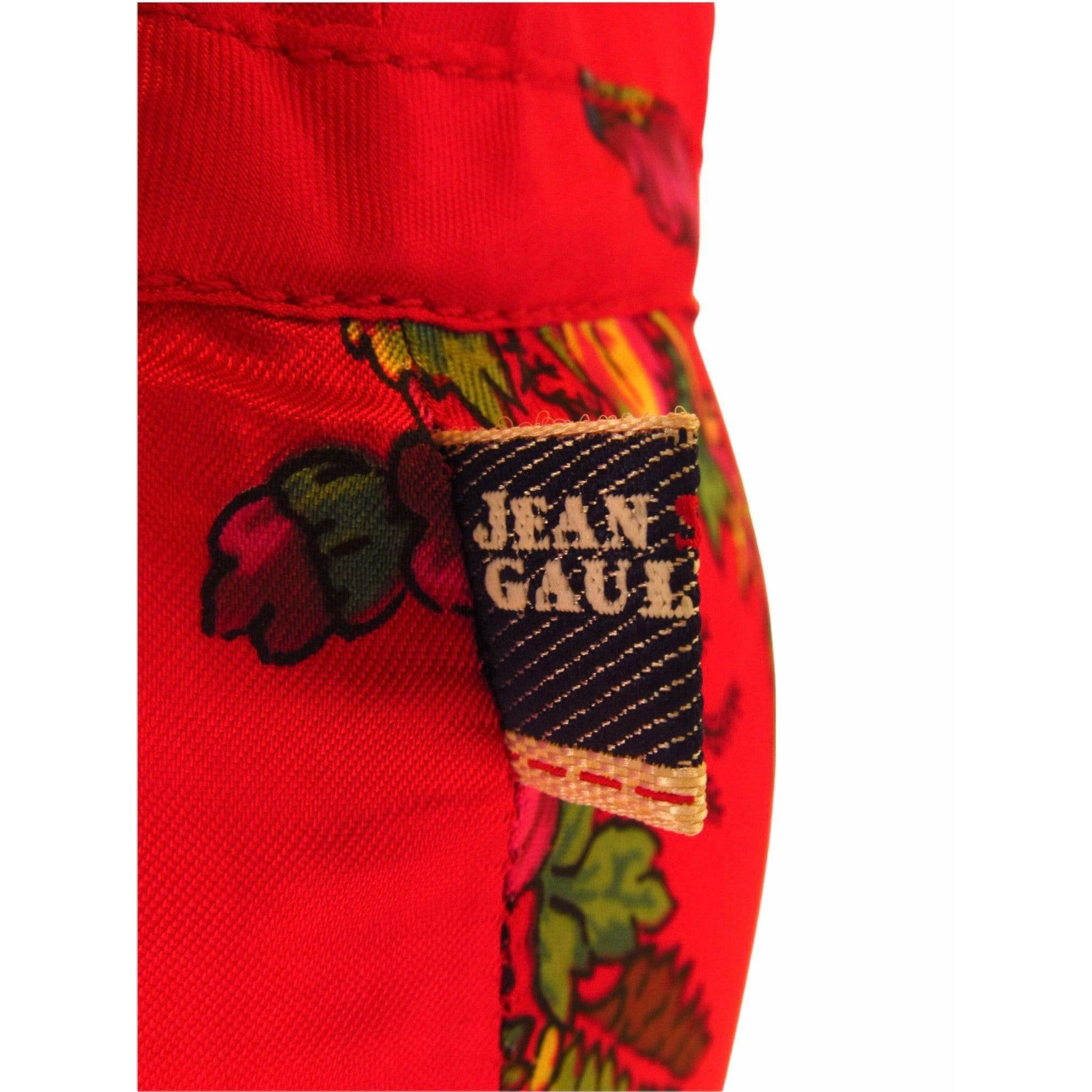 jean-paul-gaultier-floral-tiered-skirt Skirts Firebrick