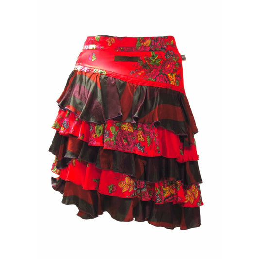 jean-paul-gaultier-floral-tiered-skirt Skirts Dark Slate Gray