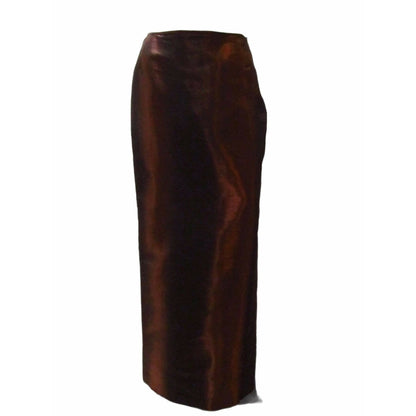 Skirts jean-paul-gaultier-femme-long-metallic-maroon-skirt Jean Paul Gaultier Black