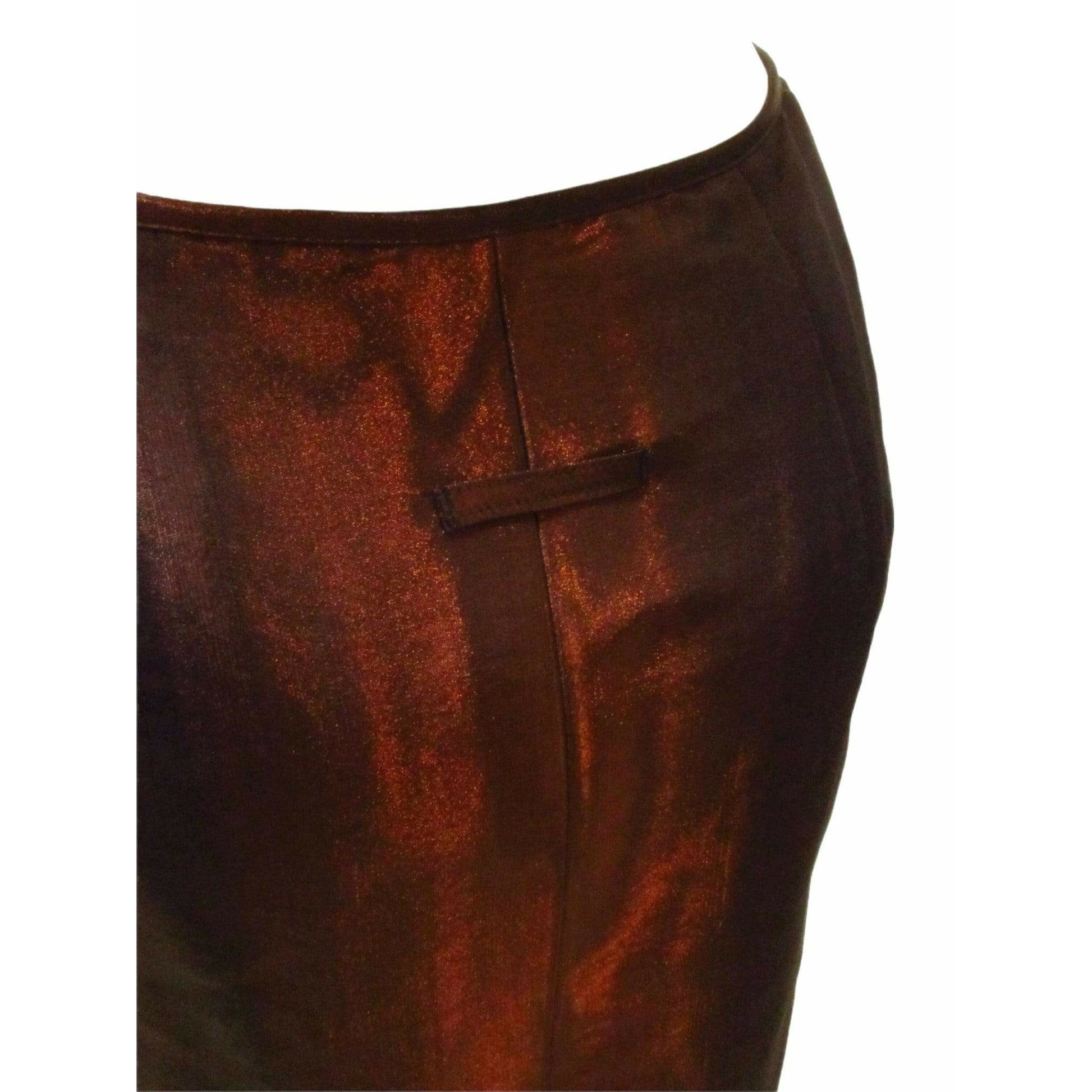 Skirts jean-paul-gaultier-femme-long-metallic-maroon-skirt Jean Paul Gaultier Black
