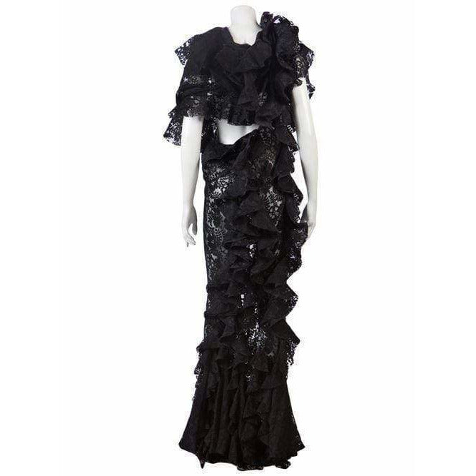 Dresses junya-watanabe-vintage-lace-gown Black
