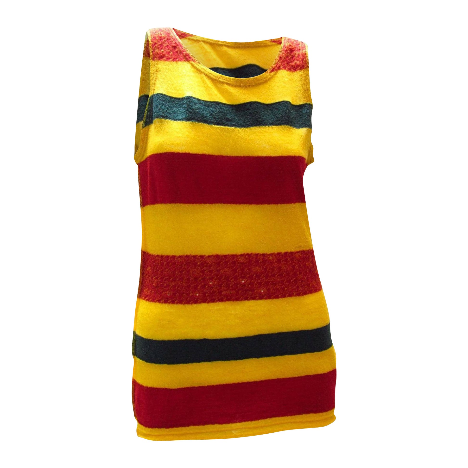 junya-watanabe-striped-wool-tank Shirts & Tops Dark Goldenrod