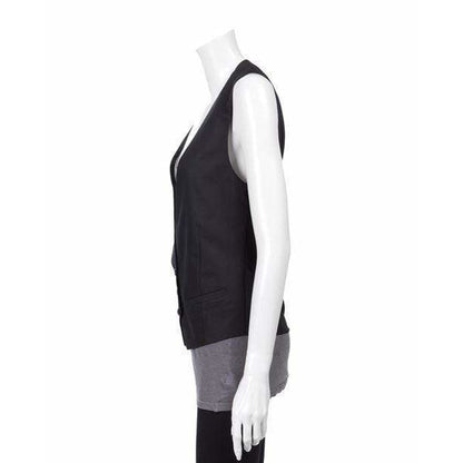 Womens Jackets + Coats sleeveless-woven-vest Dark Slate Gray