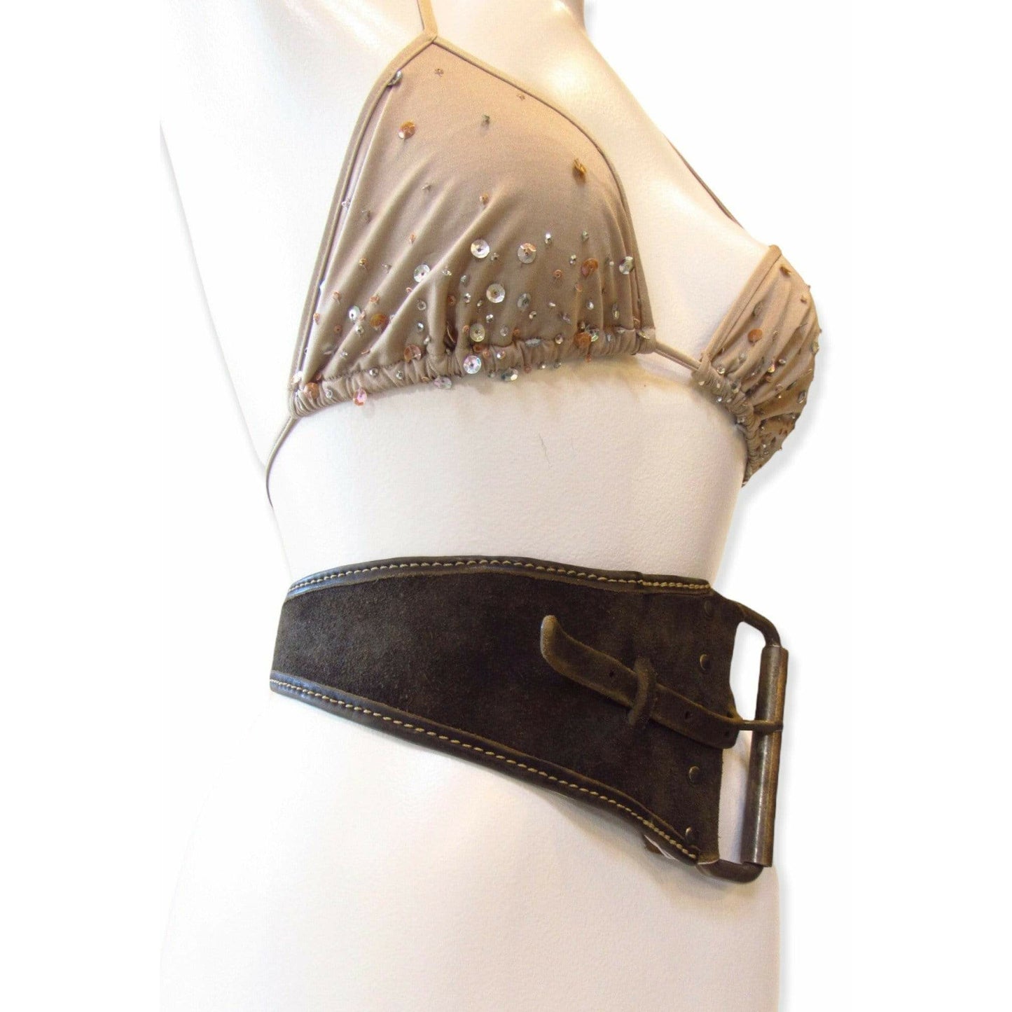 Belts maison-martin-margiela-asymmetrical-saddel-leather-belt Light Gray