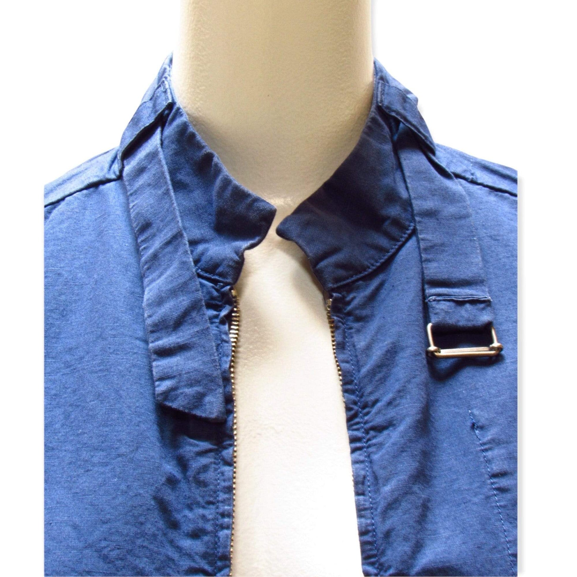 maison-martin-margiela-cropped-blue-jacket Coats & Jackets Steel Blue