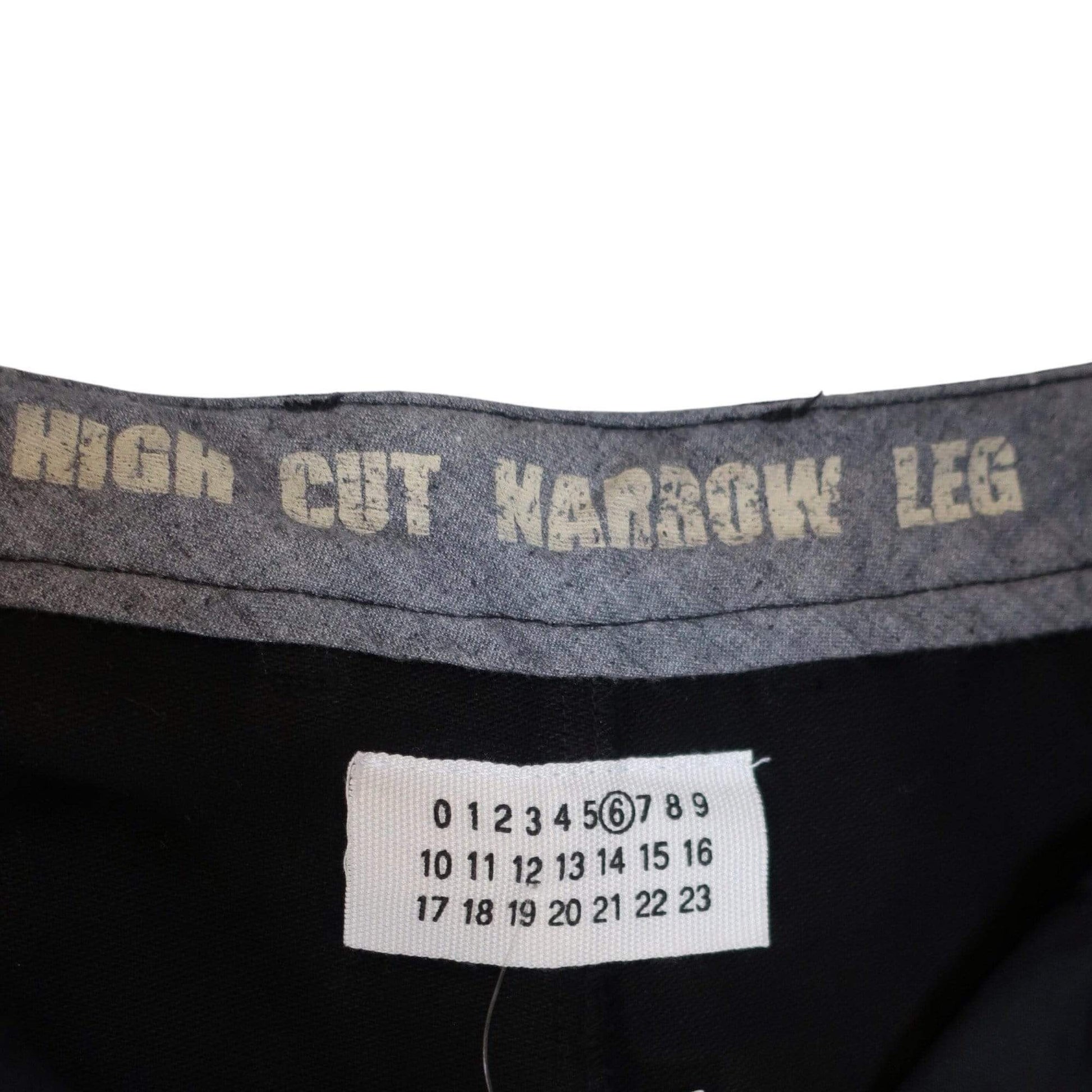Pants maison-martin-margiela-high-cut-narrow-leg-pant Gray