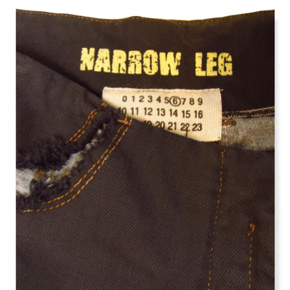 Pants maison-martin-margiela-narrow-leg-black-denim-cut-out-pant Dark Slate Gray
