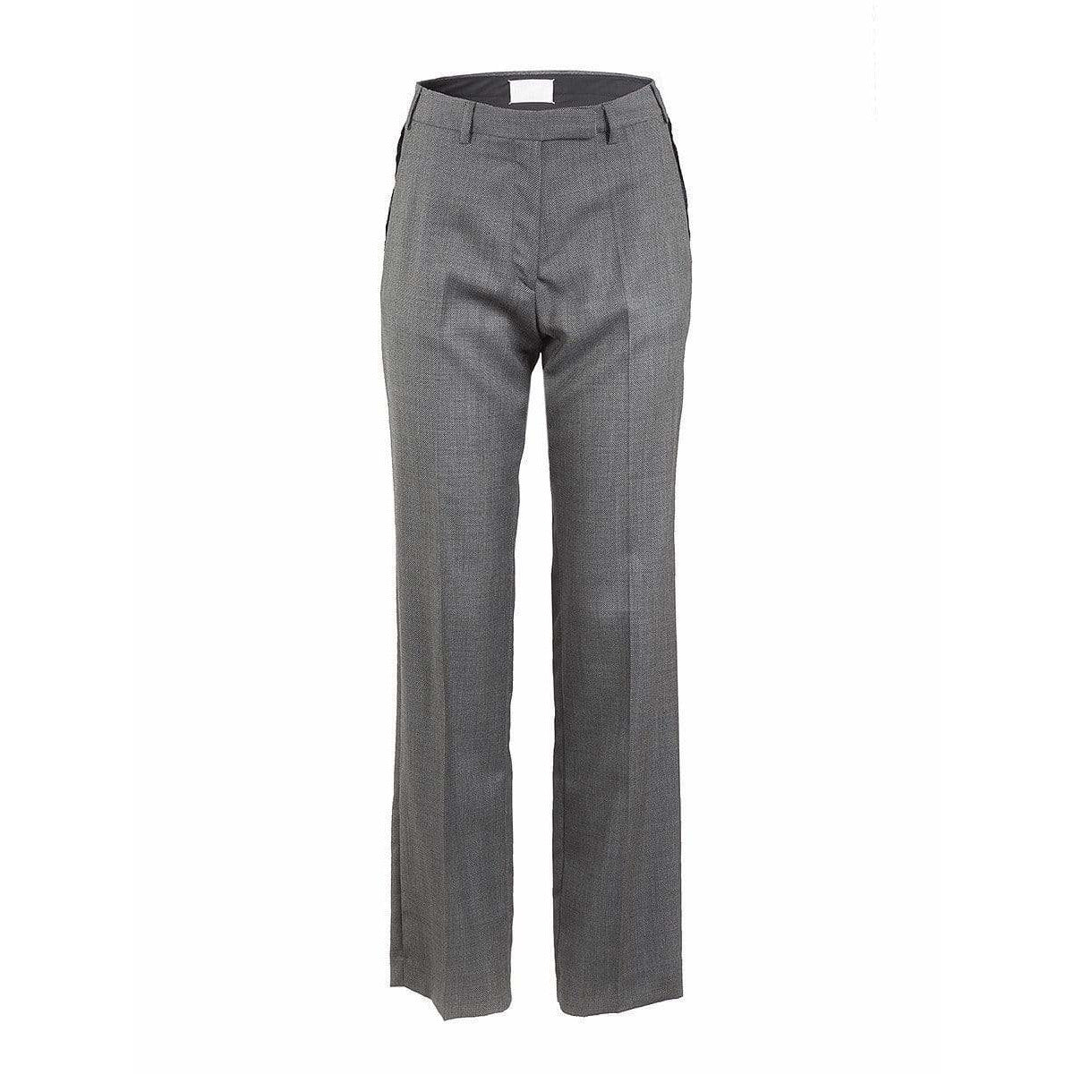 straight-leg-high-waisted-pants Pants Dim Gray