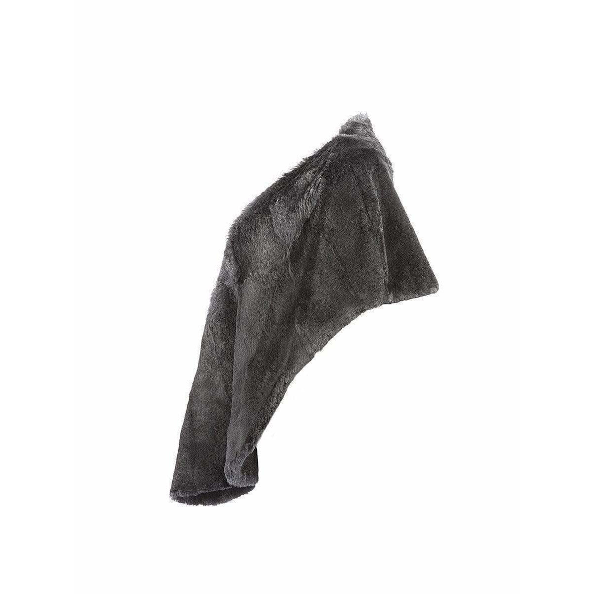 Coats & Jackets cropped-fur-poncho Dark Slate Gray