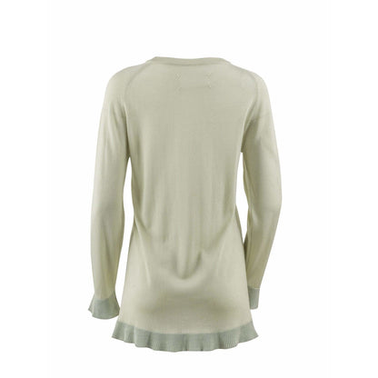 Shirts & Tops long-silk-knit-sweater-in-green Gray