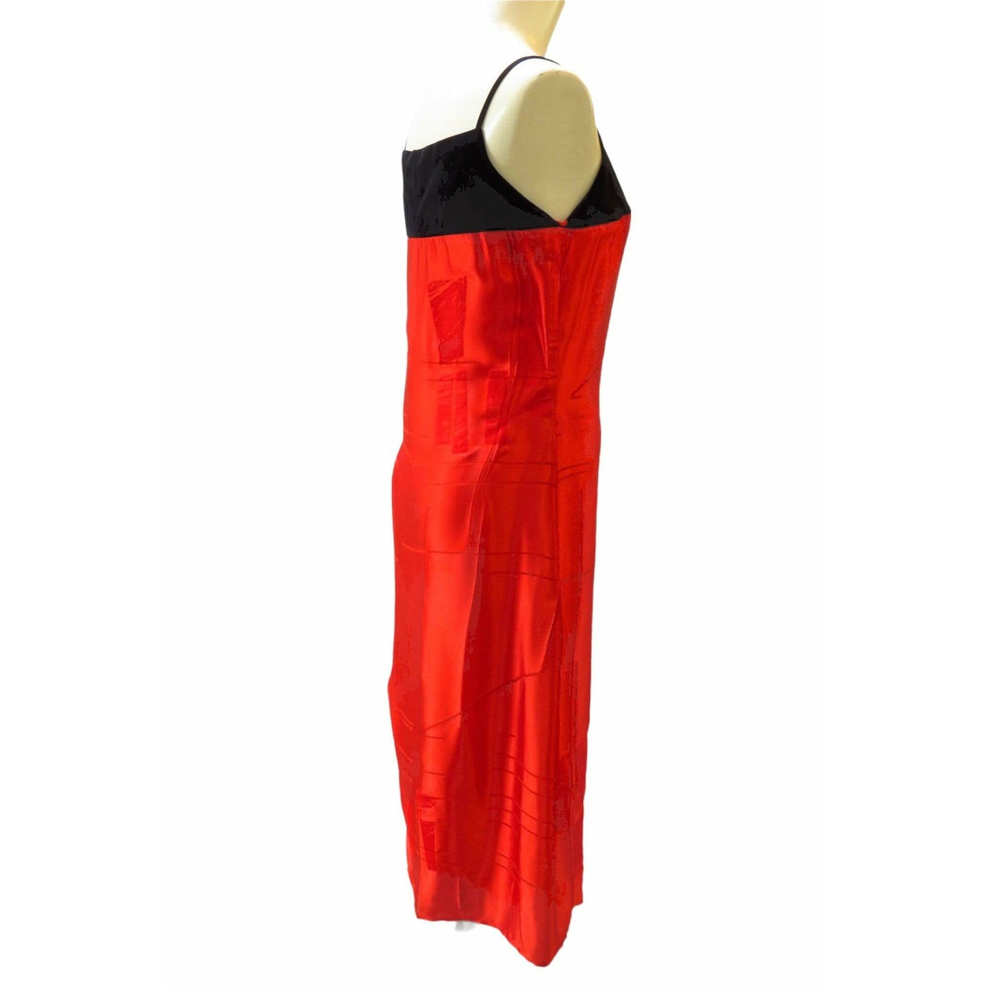 Dresses martine-sitbon-red-silk-and-velvet-dress Firebrick