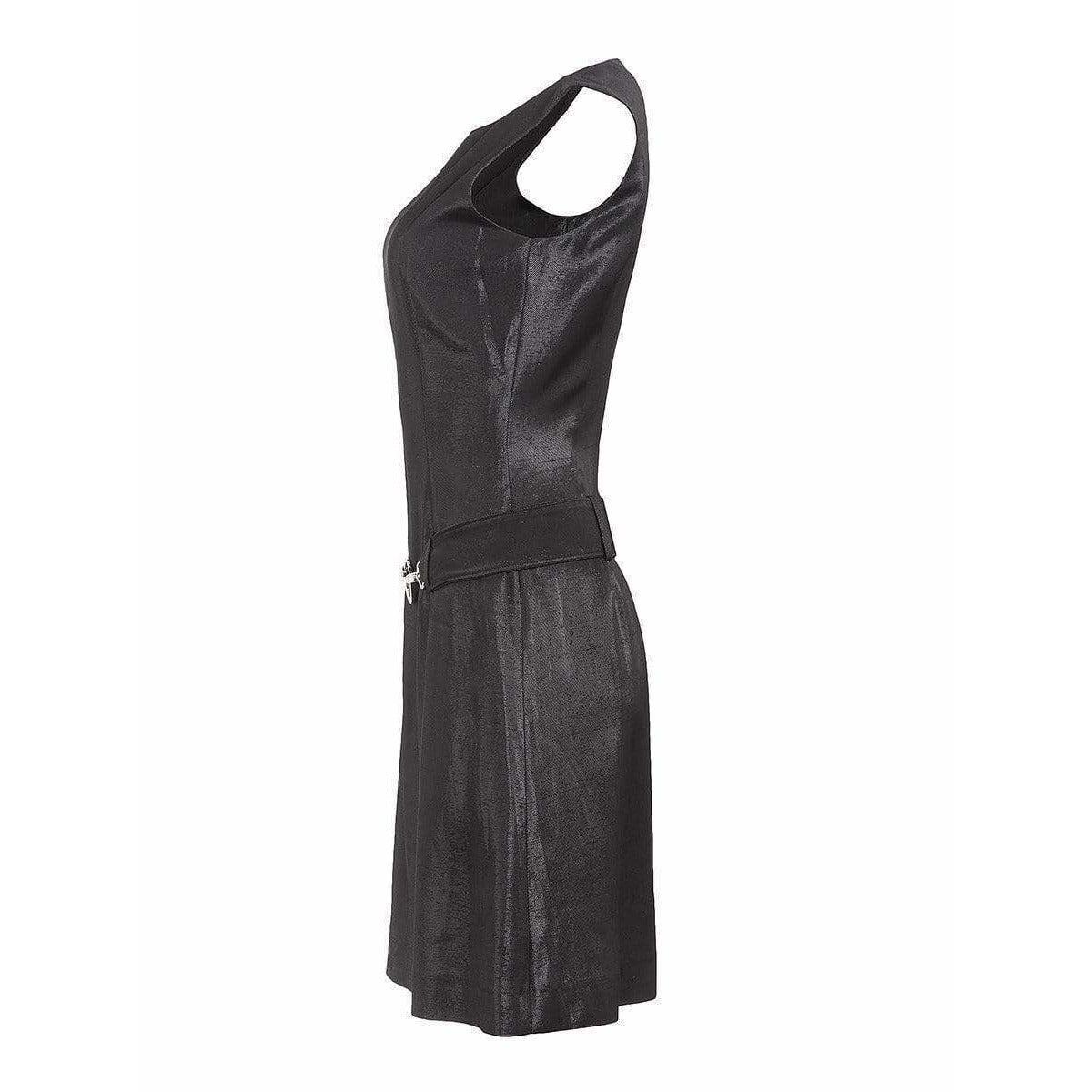 Dresses sleeveless-belted-dress Dark Slate Gray