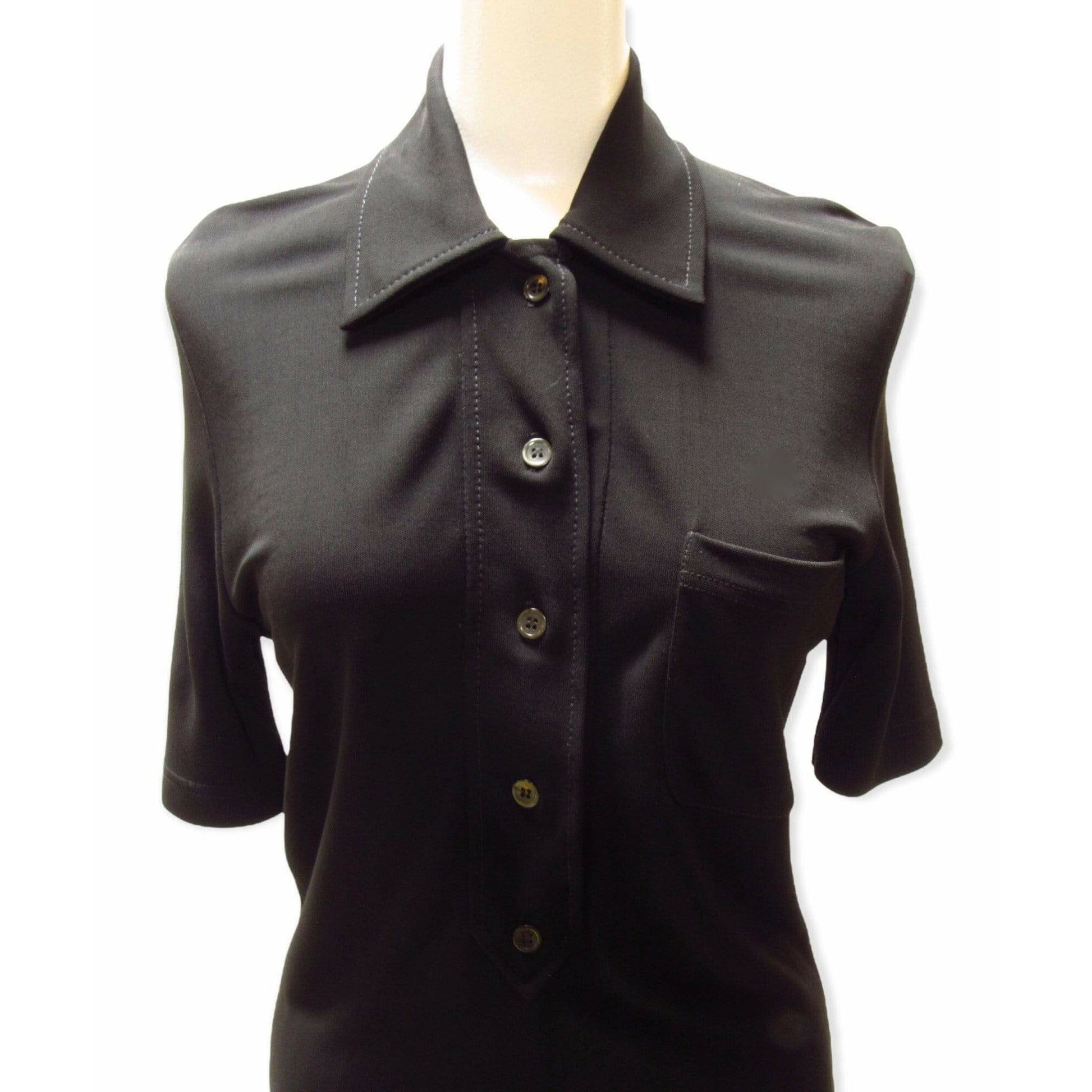 Shirts & Tops paco-rabanne-black-short-sleeve-polo Dark Slate Gray