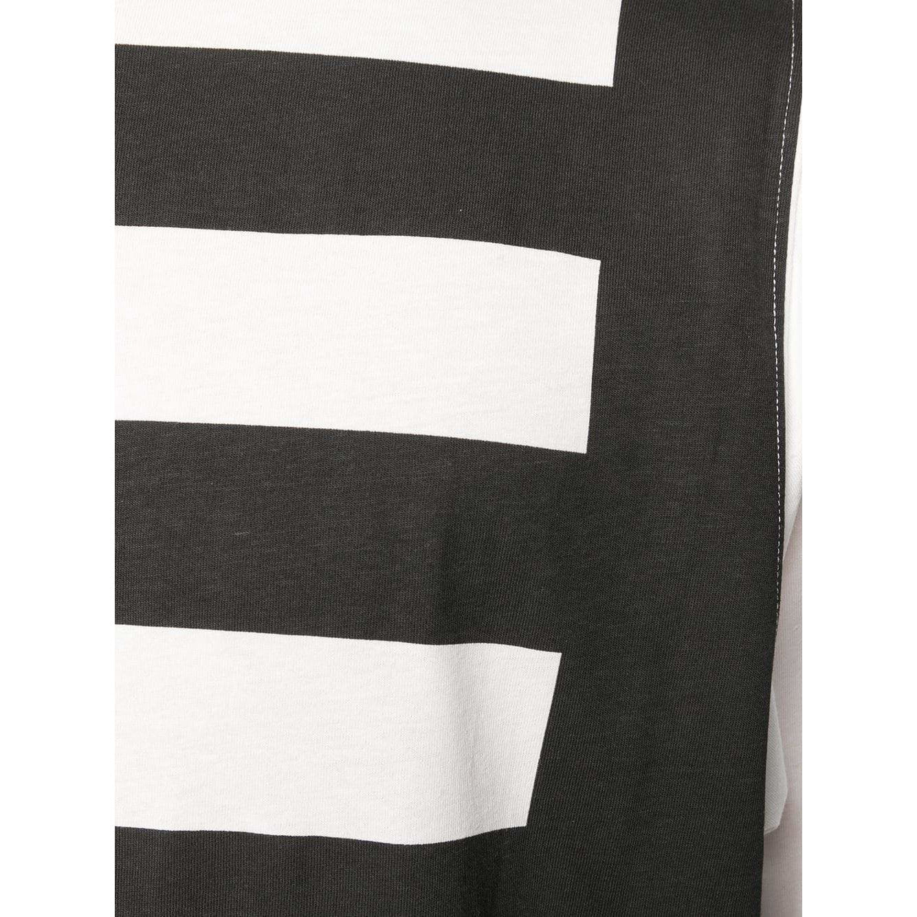 striped-panel-t-shirt Mens Top Dark Slate Gray