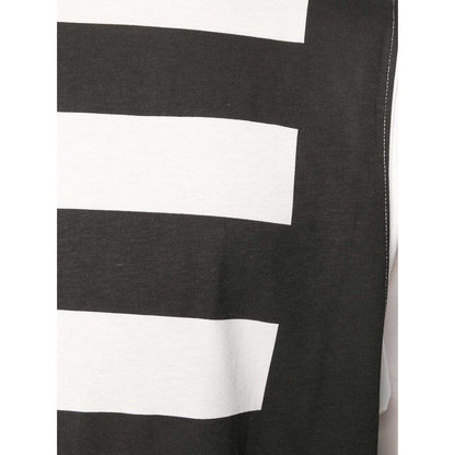 Mens Top striped-panel-t-shirt Dark Slate Gray